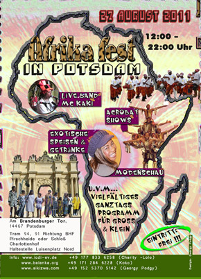 Flyer Afrika Fest in Potsdam